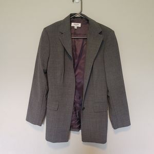 Mexx Gray Wool Blend Long 4 Button Blazer (Size 6)